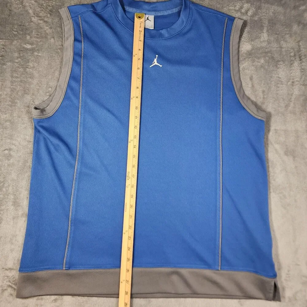 Jordan Men's XL Sleeveless Training Tank Top Blue Gray Performance Athletic Gym